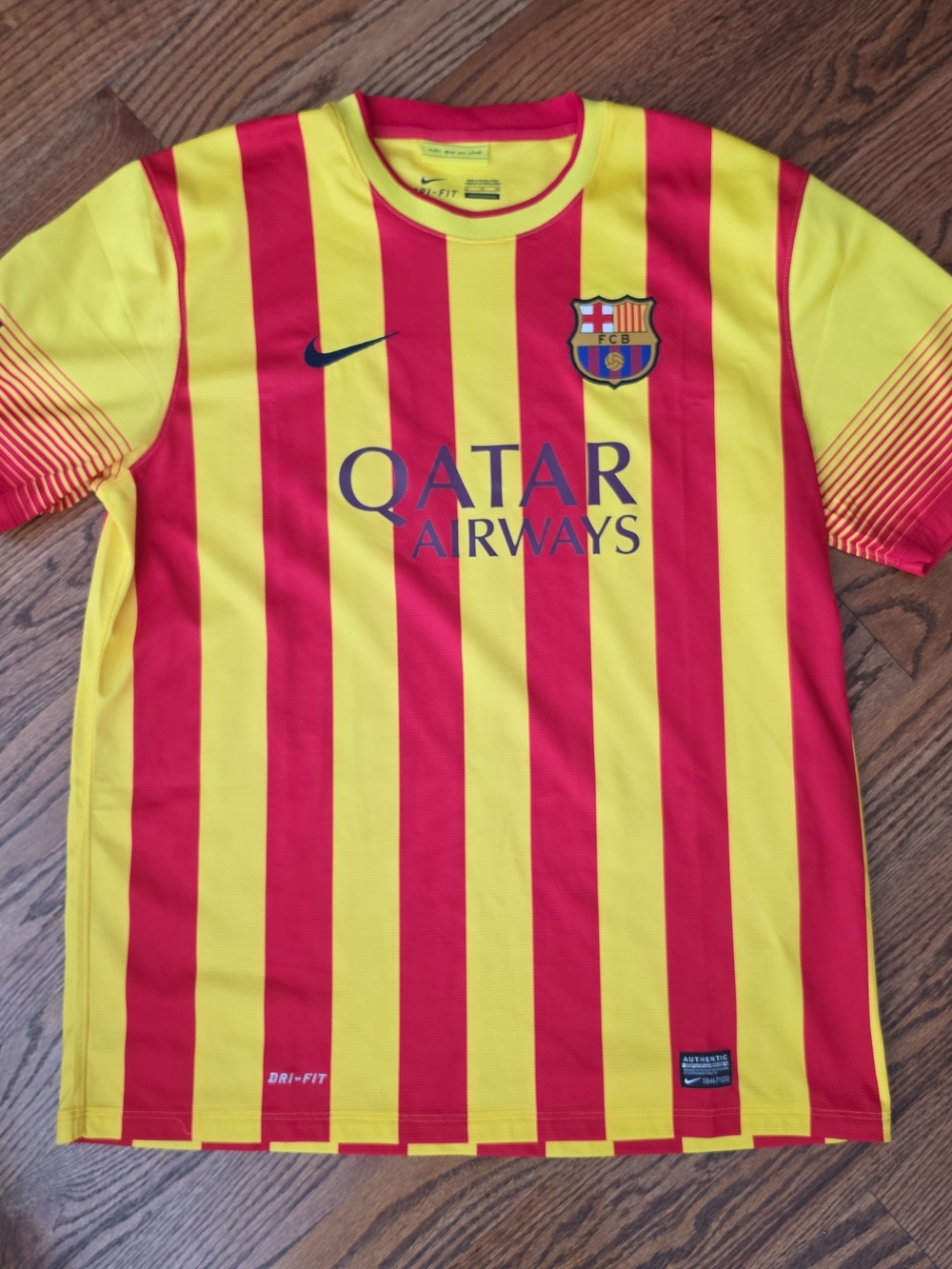 Nike Kids FC Barcelona Yellow & Red Striped Jersey